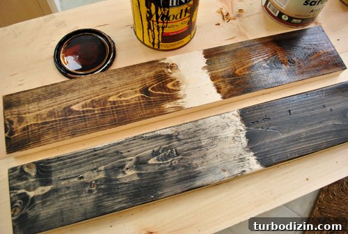 Make New Wood Look Aged: Simple Techniques for Authentic Patina 16 stain color options on new wood boards using Mixwax Dark Walnut and Ebony stain colors