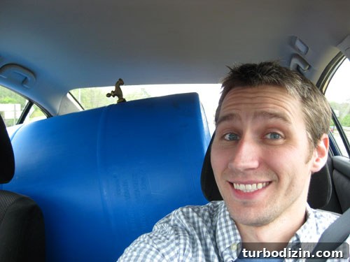 Install a Rain Barrel: Step-by-Step Guide for Your Garden 4 New rain barrel in car