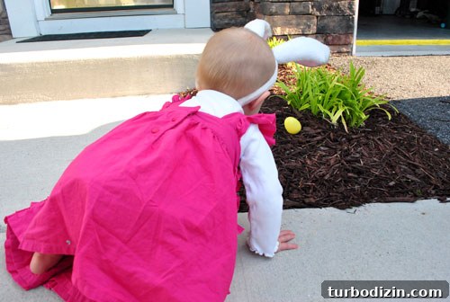 Easter Bidding: How to Win and Sell Seasonal Items 7 Clara searching for eggs