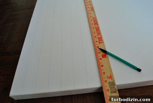 Create a Striking Geometric Canvas Painting: Step-by-Step Guide 2 Pencil guidelines on canvas