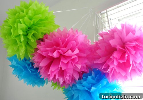 Planning Our Daughter’s First Birthday: Ideas, Timeline & Tips 2 Tissue paper pom poms