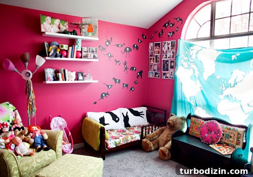 Sleek & Joyful Home Tour: Modern Design Ideas and Inspiration 11 Child's room with map and alphabet