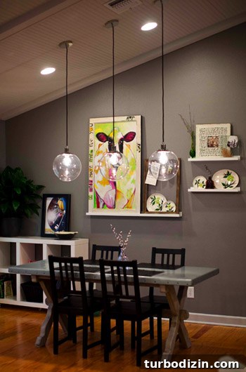 Sleek & Joyful Home Tour: Modern Design Ideas and Inspiration 9 Dining area with paneled ceiling