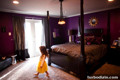Sleek & Joyful Home Tour: Modern Design Ideas and Inspiration 10 Master bedroom with bold wall color