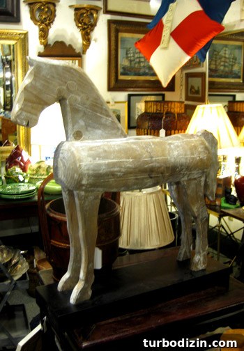 Where to Shop in Bethany Beach: Top Local Stores & Boutiques 15 Large carved wooden horse in antique shop