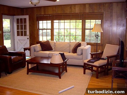Stunning North Carolina Home Tour: Inside a Charming Southern Residence 11 Family room before with paneling