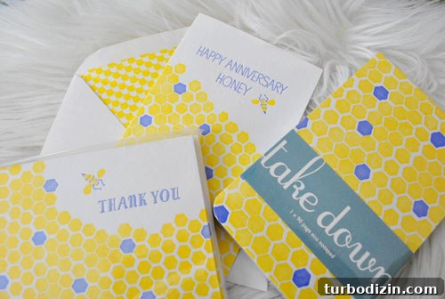 Bee themed stationery