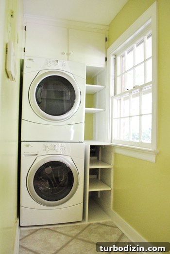 Add Built-In Shelves Next to Your Washer and Dryer: Step-by-Step Guide 15 img 38212 17