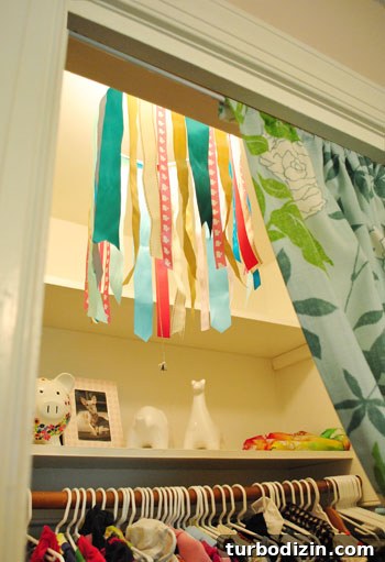 DIY Ribbon Chandelier Tutorial: Step-by-Step Guide for a Stylish Fixture 12 Close-up of ribbons above