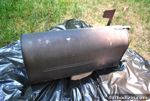 Dirty mailbox close-up