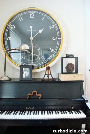 Close-up of large wall clock