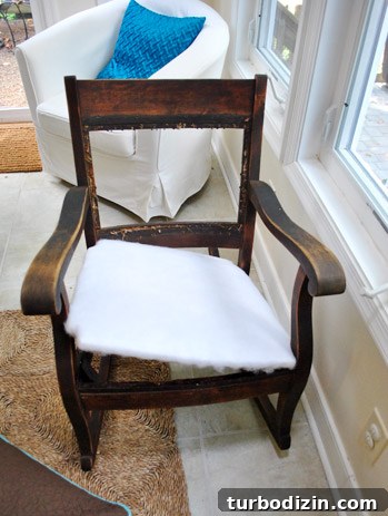 Redo a Rocking Chair with Spray Paint and New Upholstery 9 img 39850 11