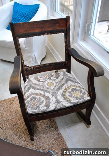 Redo a Rocking Chair with Spray Paint and New Upholstery 16 img 39850 19