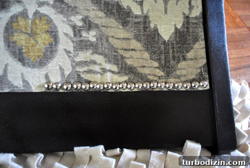 Reupholster a Rocking Chair With Fabric and Nailhead Trim in 7 Steps 12 Adding nail heads