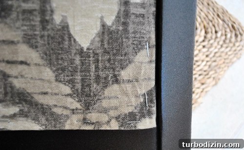 Reupholster a Rocking Chair With Fabric and Nailhead Trim in 7 Steps 7 Stapled panel