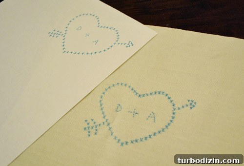 Create Faux Needlepoint Art: Step-by-Step Guide for Stunning Results 6 Tracing on napkin