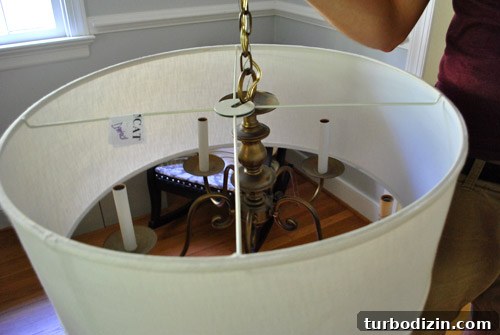 Upgrade an Old Chandelier with Paint and a Modern Shade 11 img 40533 10