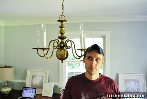 Upgrade an Old Chandelier with Paint and a Modern Shade 4 img 40533 3