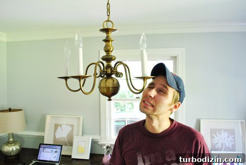 Upgrade an Old Chandelier with Paint and a Modern Shade 5 img 40533 4