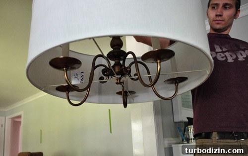 Upgrade an Old Chandelier with Paint and a Modern Shade 10 img 40533 9