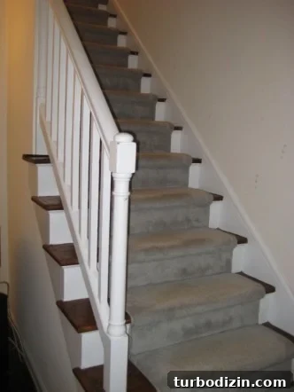How to Remove Old Carpet From Stairs: Step-by-Step Guide 2 Stairway before