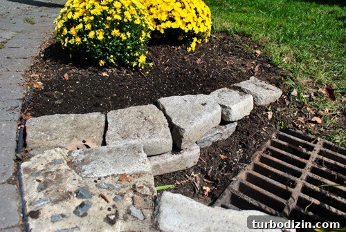Mailbox Landscaping Ideas to Boost Curb Appeal and Function 9 Stacked stone wall by mum bed