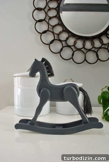 Thrift Store Treasures: 10 Unique Finds Worth Hunting For 11 Finished charcoal rocking horse