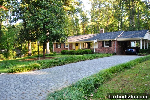 Driveway view after