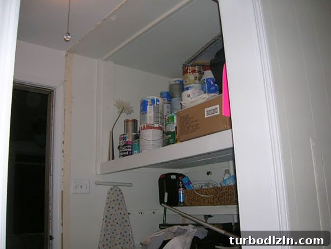 Removing Chair Rail and Demoing a Slate Path: Step-by-Step Guide 9 Closer look at opened laundry area