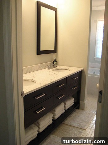 Bathroom sink Bathroom with marble double sink