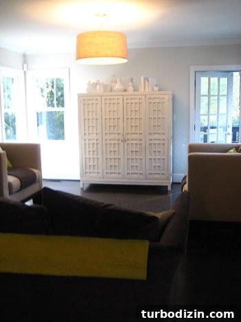 Living room Living room with oversized pendant