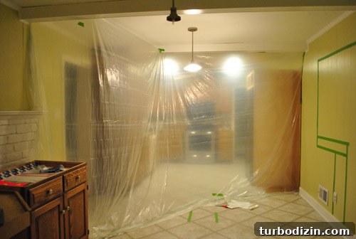 Kitchen Renovation: Protective Hanging Plastic Sheeting Guide 5 Closed and capped vent