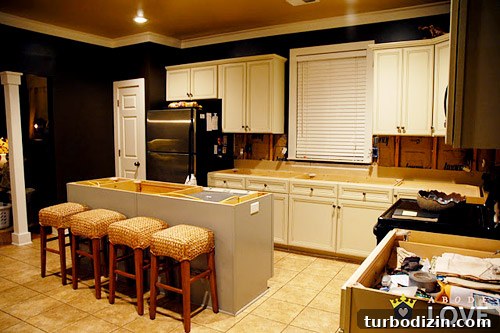 Kitchen during renovation