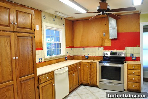 How to Remove Old Backsplash Tile and Plywood Safely 2 Kitchen after upper cabinets removed