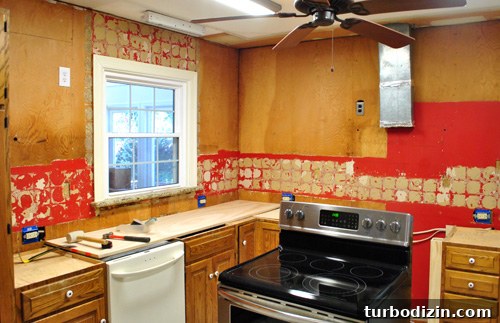 How to Remove Old Backsplash Tile and Plywood Safely 7 Wall after tile removal