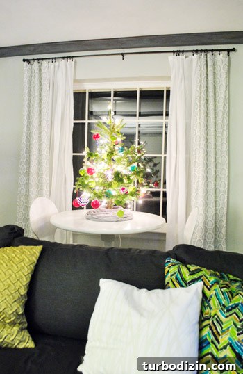Close-up of lit mini tree