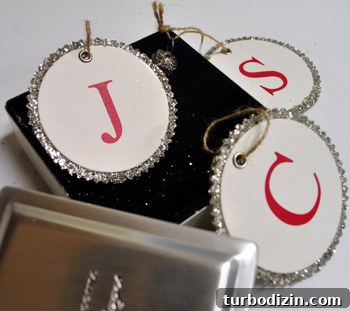 silver box and ornaments