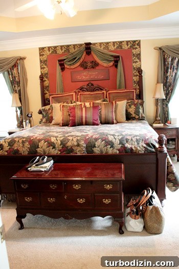 How to Stencil a Stunning Bedroom Accent Wall in Simple Steps 2 Bedroom makeover view