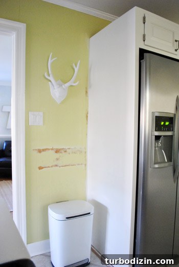 Side view of mounted faux deer head