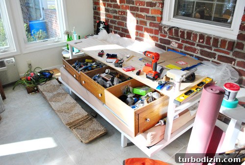 How to Modify a Cabinet for Efficient Tool Storage 5 drawers on daybed