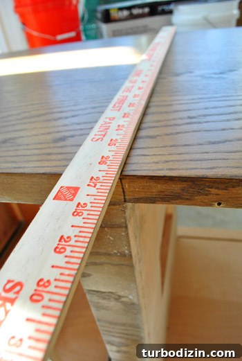 How to Modify a Cabinet for Efficient Tool Storage 9 marking cut on cabinet