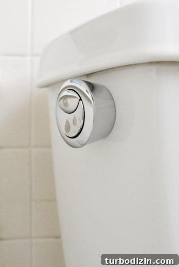Fix a Wobbly Toilet: Quick Steps to Stabilize It Safely 28 Dual flush button on the side of toilet tank