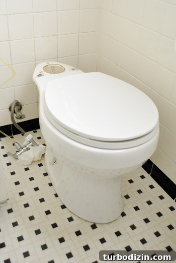 Fix a Wobbly Toilet: Quick Steps to Stabilize It Safely 9 Toilet bowl with tank removed during wax ring repair