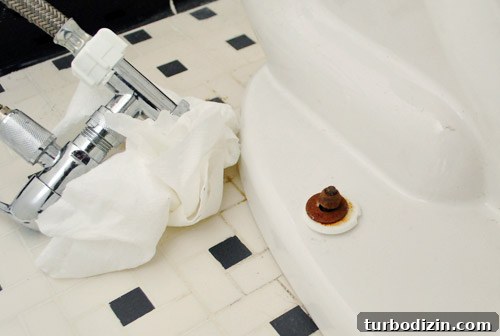 Fix a Wobbly Toilet: Quick Steps to Stabilize It Safely 10 Rusty screw on base of toilet bowl causing toilet to rock