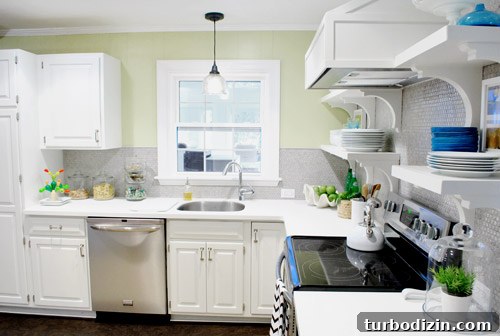 Penny Tile Kitchen Remodel with Stylish Open Shelving 19 img 44734 18