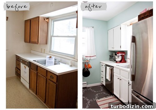 Cabinets and backsplash