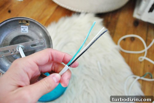 Wires prepped for connection