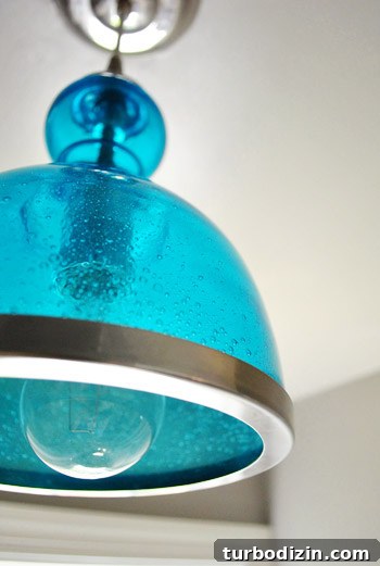 Finished bathroom pendant