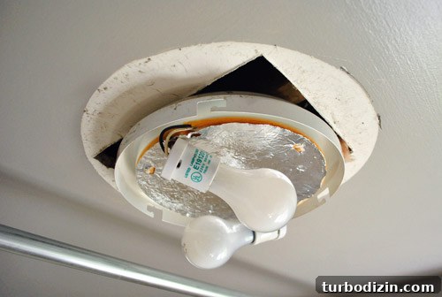 Ceiling hole revealed