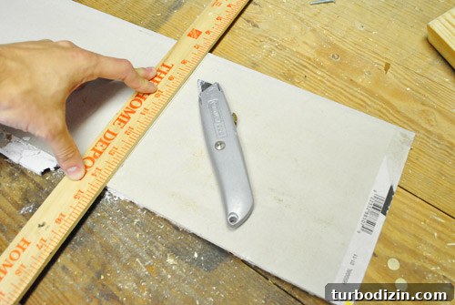 Cut drywall patch